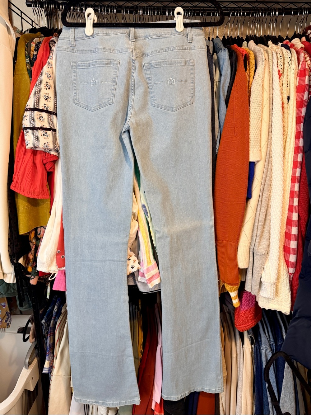 Tall 6’1” Club | Flare Leg Jeans | Light Wash | Size 8 Tall | 38" Inseam - Picture 7 of 8